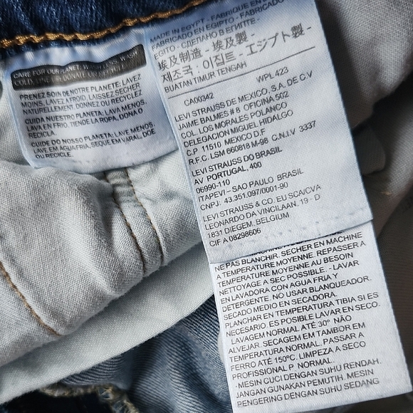 Men's Levis Blue Jeans Straight Leg 34 x 32 - Picture 8 of 10